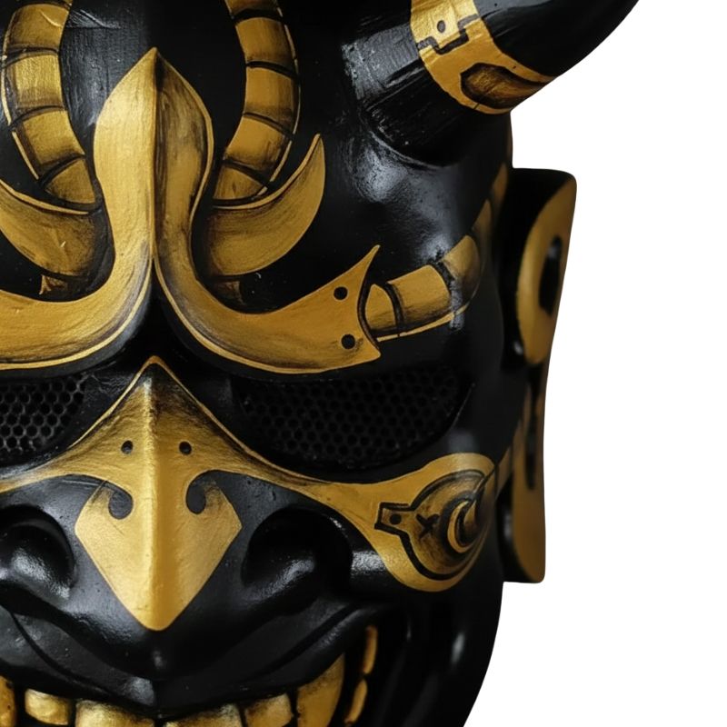 Masque Samouraï Japonais En Démon Sculptés
