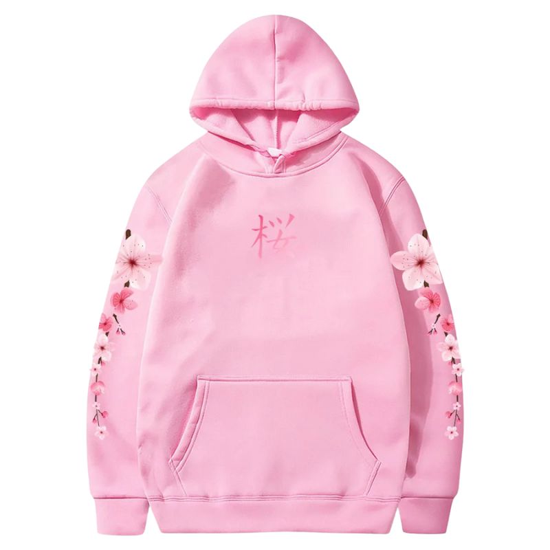 Sweat Japonais En Coupe Décontractée Avec Imprimé Sakura