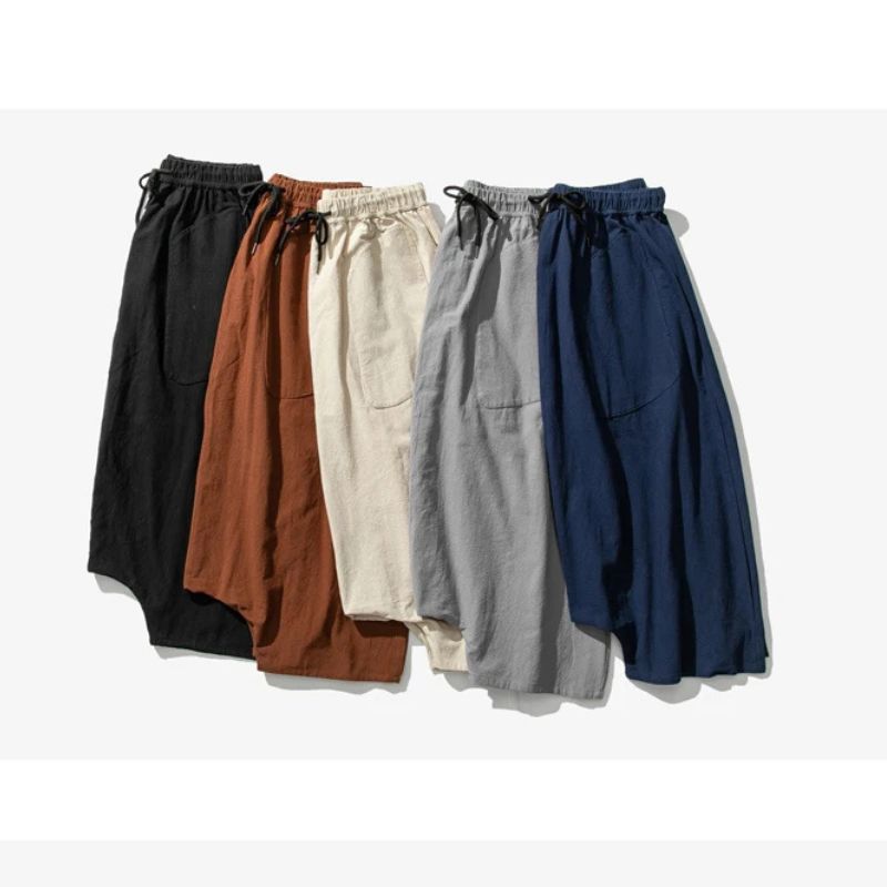 Pantalon Japonais Léger Homme Coupe Fluide
