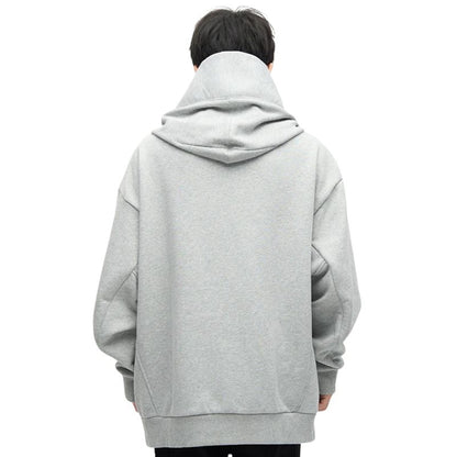 Sweat Japonais Streetwear Avec Capuche Col Roulé