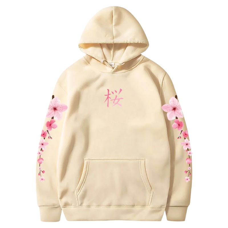 Sweat Japonais En Coupe Décontractée Avec Imprimé Sakura