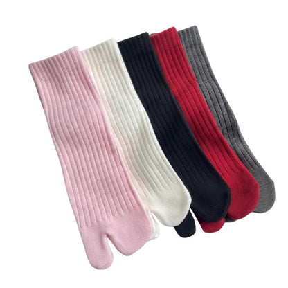 Chaussette Japonaise Longue Avec Design Tabi Traditionnel