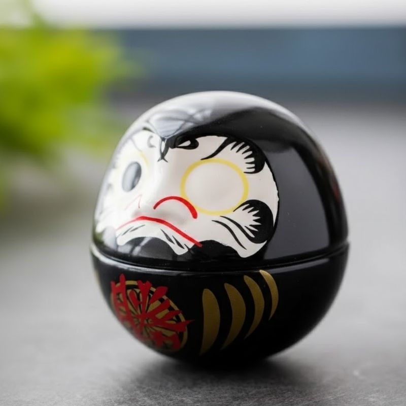 Daruma Regard Déterminé en Céramique