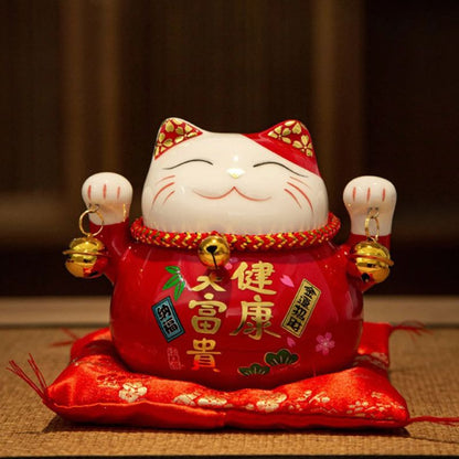 Maneki Neko Chat En Céramique 11 cm