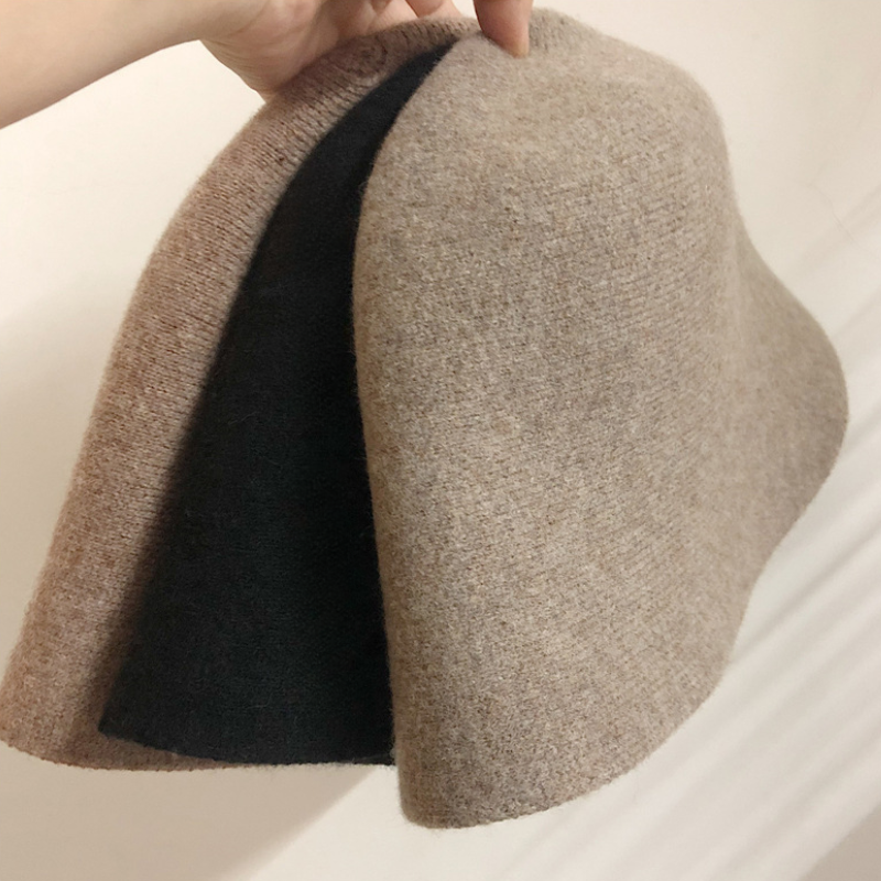 Chapeau Streetwear Style Bucket En Laine