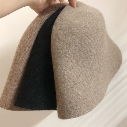 Chapeau Streetwear Style Bucket En Laine