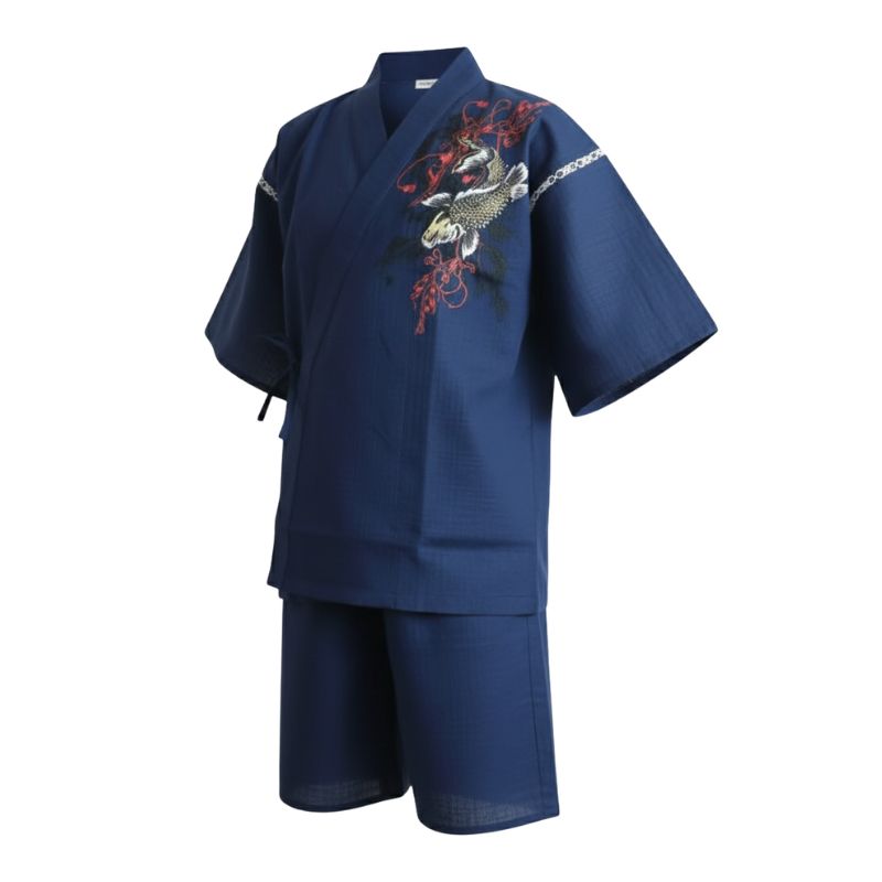 Jinbei Homme Japonais Avec Motif Traditionnel