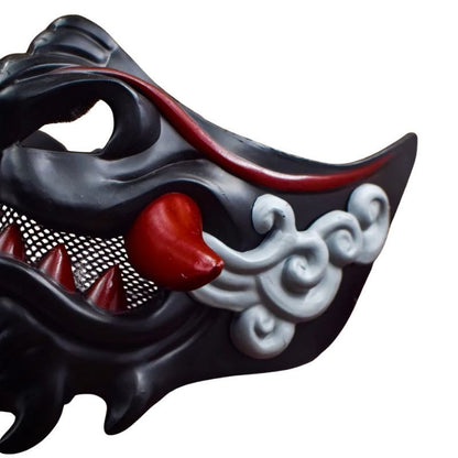 Masque Samouraï Oni Avec Dents Aiguisées