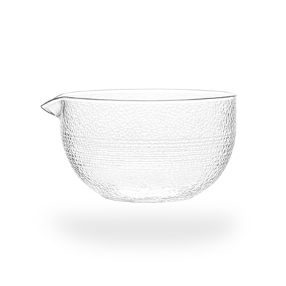 Bol Matcha Transparent Avec Motif Rainuré, Bol Matcha Transparent 