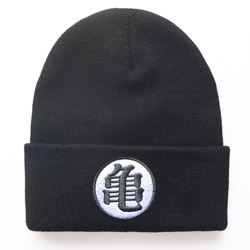 Bonnet Japonais Unisexe Avec Broderie Kanji, Bonnet Japonais Noir