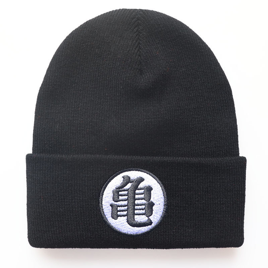 Bonnet Japonais Unisexe Avec Broderie Kanji, Bonnet Japonais Noir