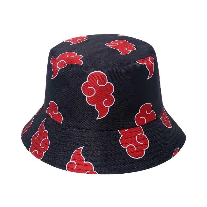 Chapeau Streetwear Avec Motifs Nuages Rouges Imprimés, chapeau streetwear avec motif