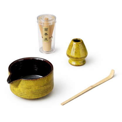 Kit Matcha Pour Préparation Du Thé Vert en 4 Pièces
