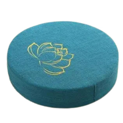 Coussin Japonais De Méditation Avec Motif Lotus, Coussin Japonais Bleu