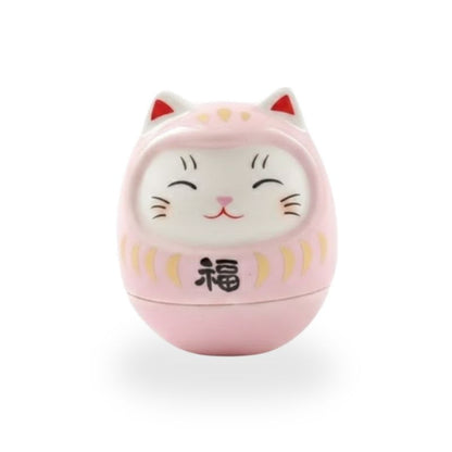 Daruma Mini Chat Souriant, Daruma Mini Chat Rose