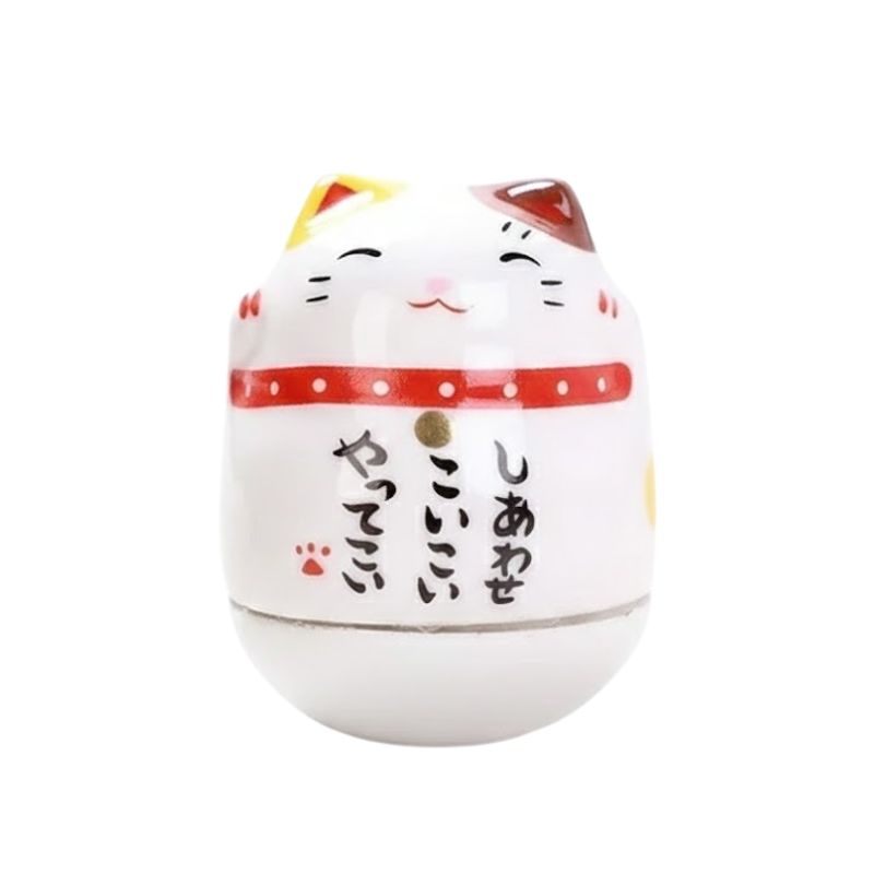 Daruma Sourire Bienveillant en Céramique, Daruma Sourire