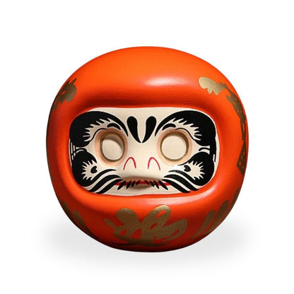Daruma Tirelire Traditionnelle En Céramique, Daruma Tirelire Orange