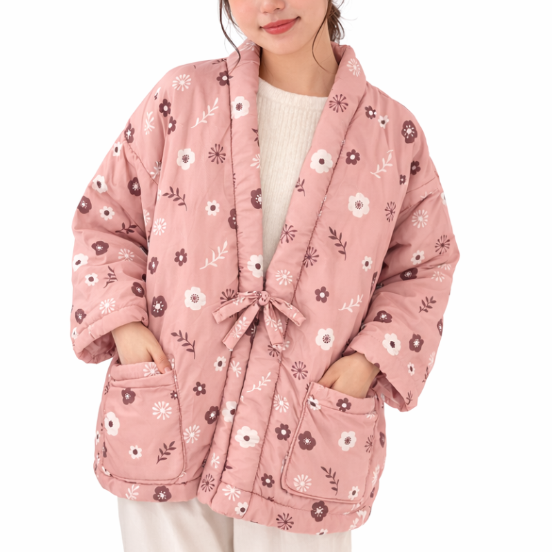 Hanten Femme En Coton Matelassé Avec Motif Fleur