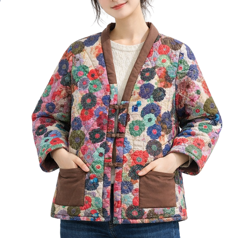 Hanten Femme Multicolore En Motif Floral Artistique
