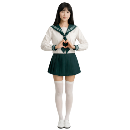 Uniforme Japonais Style Étudiant En Ensemble Marin Chic