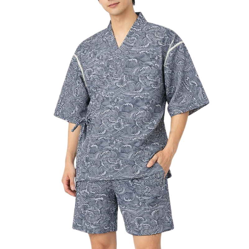 Jinbei Homme Avec Motif Vagues