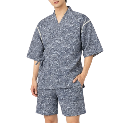 Jinbei Homme Avec Motif Vagues