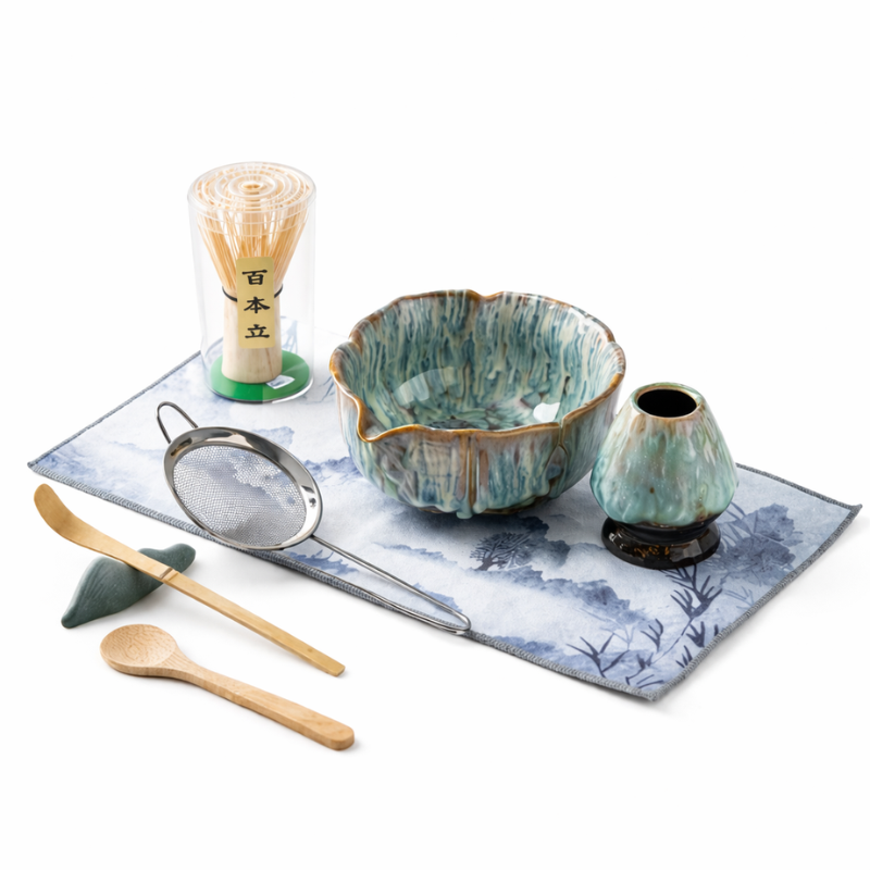 Kit Matcha Traditionnel Avec Bol Et Ustensiles