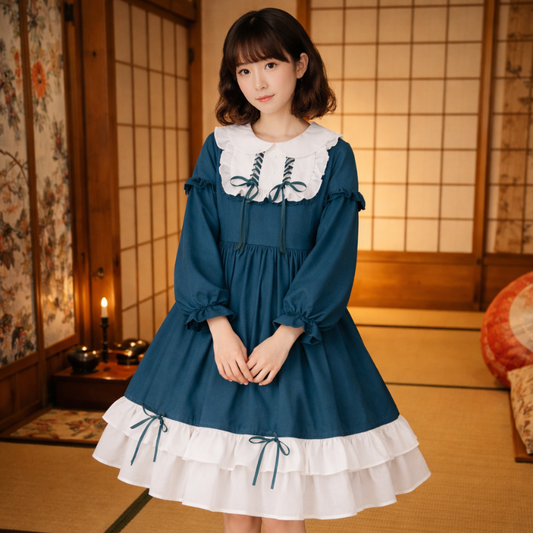 Robe Japonaise Avec Jupe Bouffante