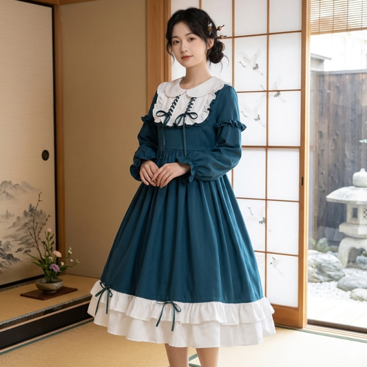 Robe Japonaise Avec Jupe Bouffante