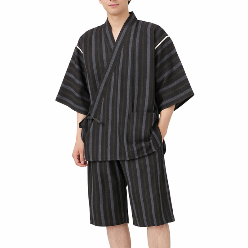 Jinbei Homme Tradition Japonaise En Coton Léger