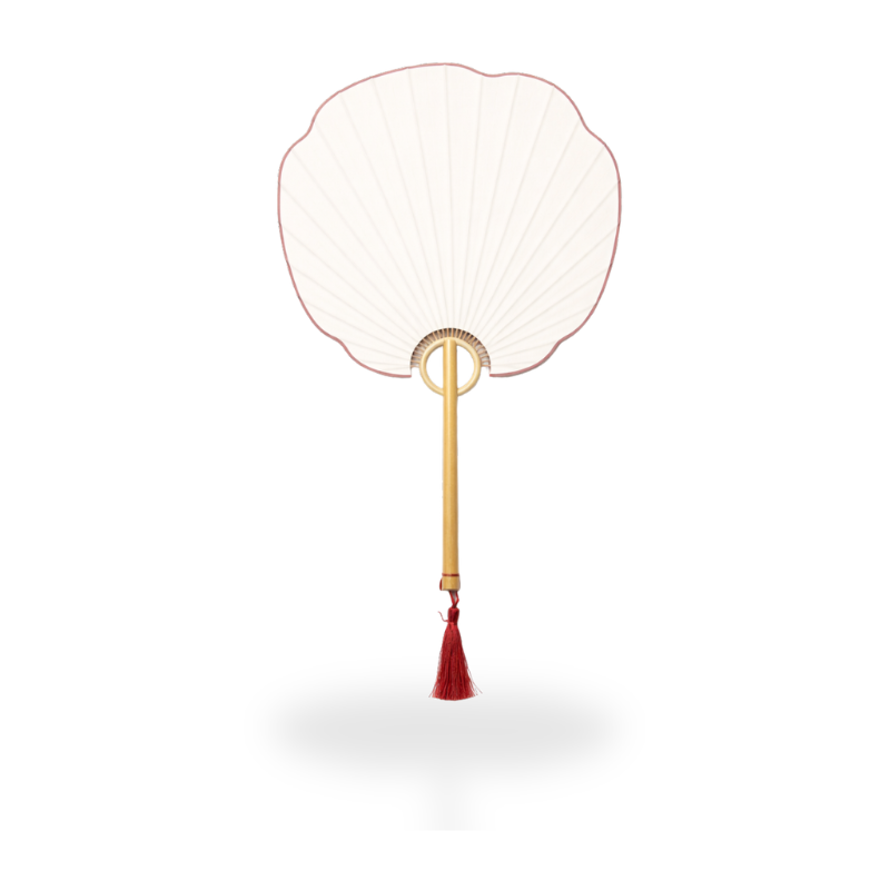 Éventail Japonais Style Traditionnel Avec Forme Coquille Raffinée