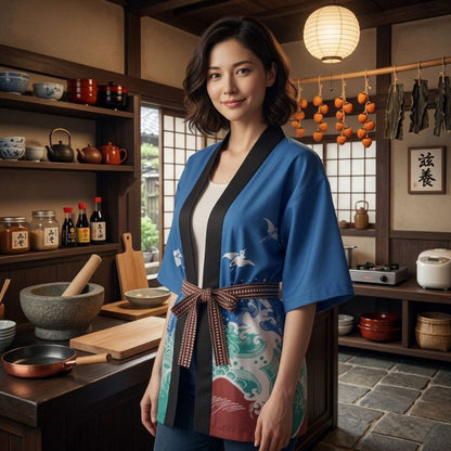 Tablier Japonais Motif Vagues