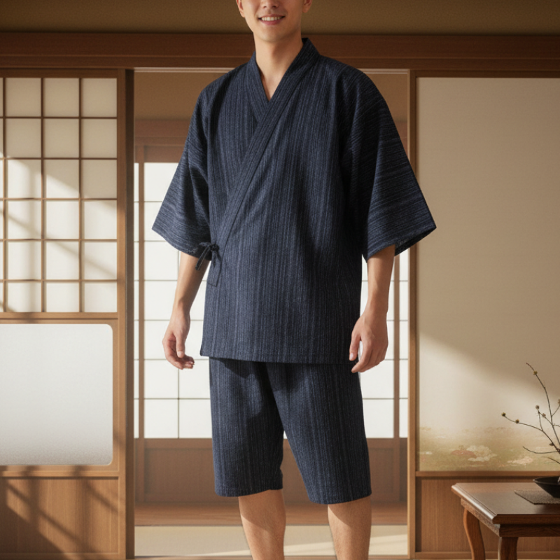 Jinbei Homme Traditionnel En Coton Respirant