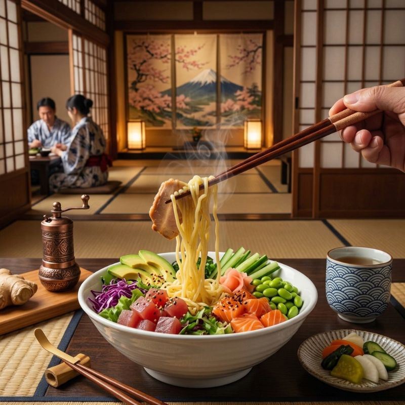 Baguette Japonaise En Bois Élégant