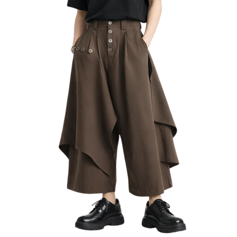 Hakama Homme Coupe Fluide Inspirée Du Style Japonais