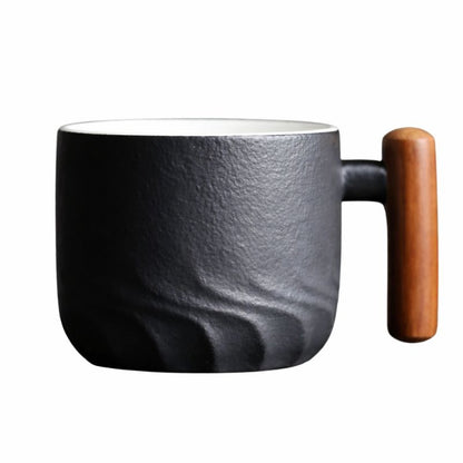 Tasse Japonaise Minimaliste Avec Anse en Bois