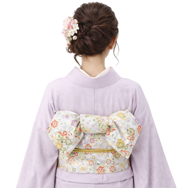 Ceinture Obi Japonaise Élégante En Satin Fleuri