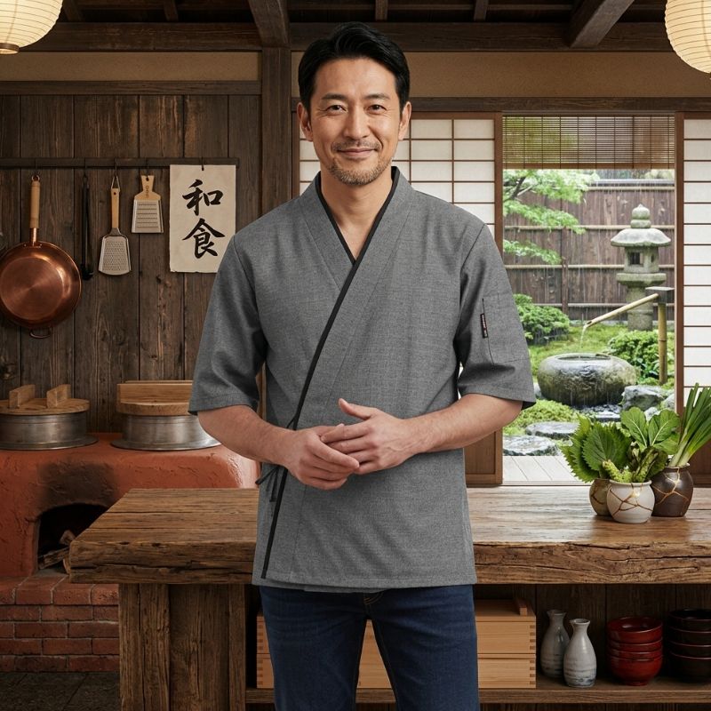 Tablier Japonais À Coupe Chef Traditionnelle