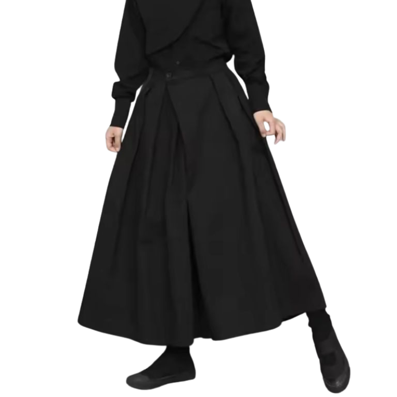Hakama Homme Ample Noir Avec Coupe Gothique Moderne