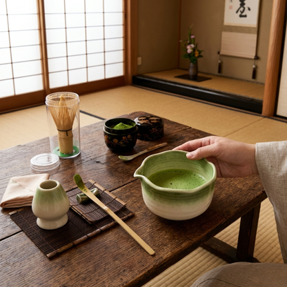 Kit Matcha Complet Dégradé Vert 4 Pièces