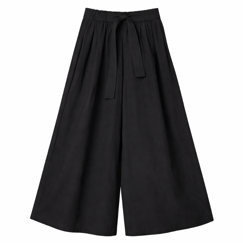 Hakama Homme Noir Avec Coupe Large Style Japonais
