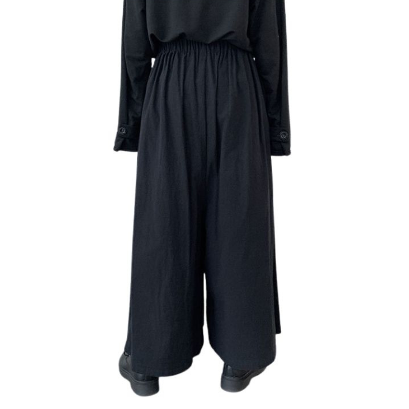 Hakama Homme Noir Avec Coupe Large Style Japonais