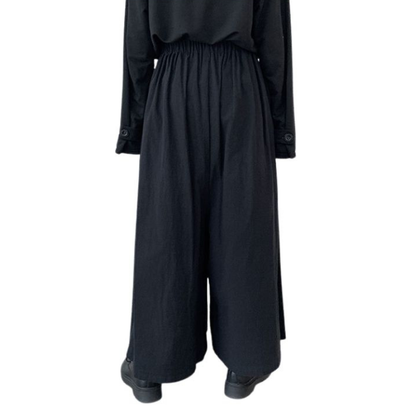 Hakama Homme Noir Avec Coupe Large Style Japonais