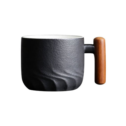 Tasse Japonaise Minimaliste Avec Anse en Bois
