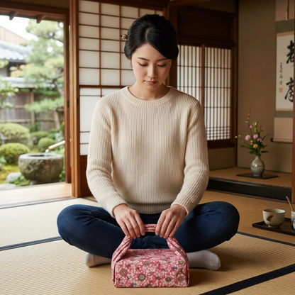 Furoshiki Traditionnel À Motifs Floraux