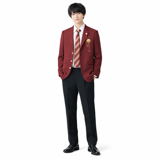 Uniforme Japonais En Ensemble Élégant Avec Cravate Rayée