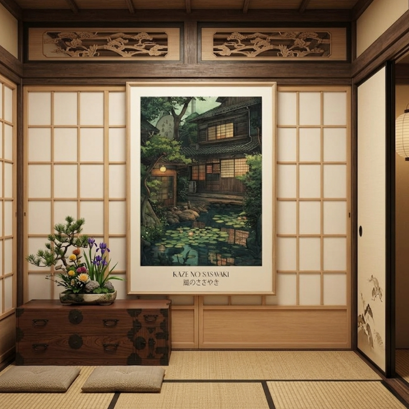 Tableau Japonais En Illustration Poétique