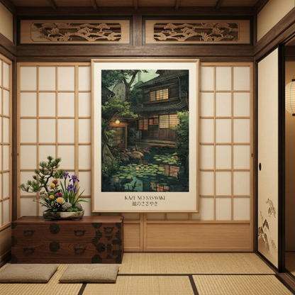 Tableau Japonais En Illustration Poétique