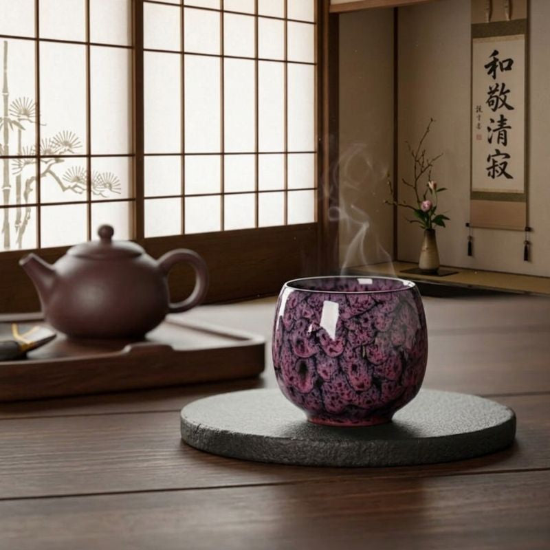 Tasse Japonaise Artisanale en Céramique Émaillée
