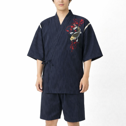 Jinbei Homme Pyjama Japonais En Tissu Respirant